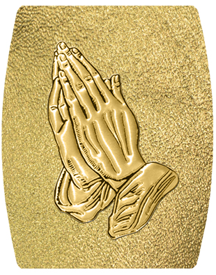 DNSHEND 516 GD SH GD Gold Praying Hands Shimmer Gold